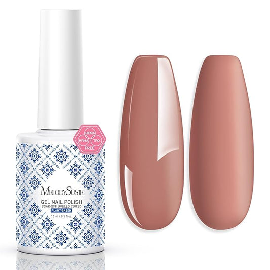 MelodySusie Fleurwee Plant Based Gel Nail Polish, Hema Free Lotus Pink Nail Polish, Soak Off UV LED Gel Polish Gift for Women 21 Non Toxic Long Lasting Nail Art Manicure Salon DIY at Home B1401