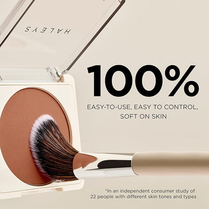 HALEYS Angled Contour Brush – Face Sculpting & Bronzer Brush for Powder & Cream Makeup, Precision Cheek Definition, Seamless Blendin, Vegan, Dermatologist-Tested