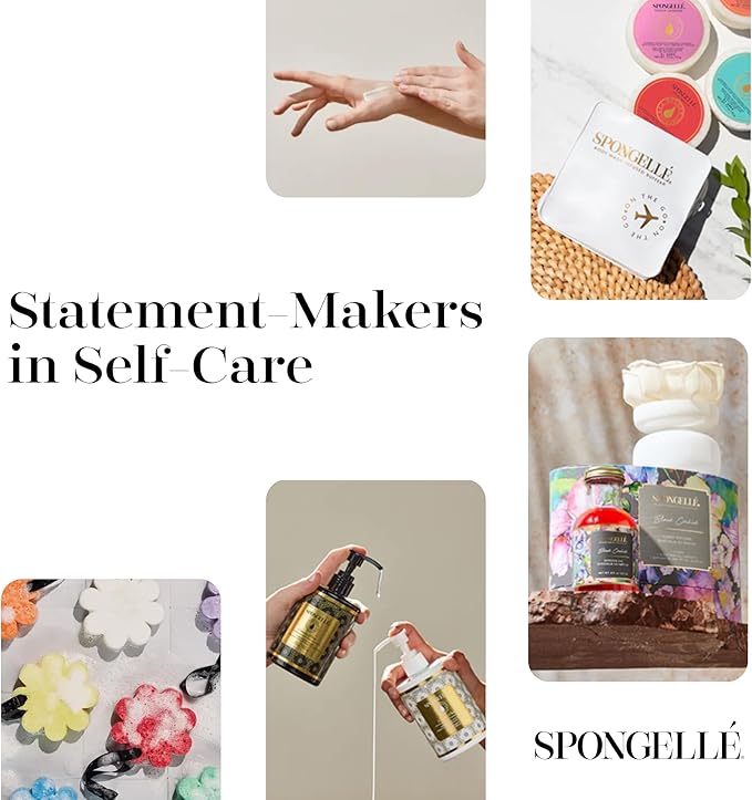 Spongelle Grapefruit Cassis Spongette Loofah Body Scrubber | Bath & Shower Loofah for Women | Body Scrubber Exfoliator with Body Wash Infused Sponge | 5+ uses | Zesty Grapefruit, Cassis & Vanilla