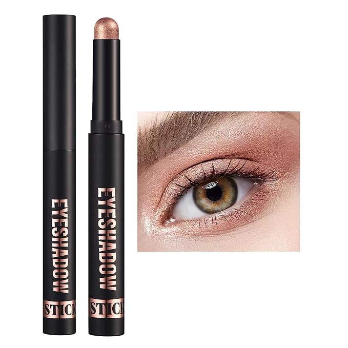 Cream Eyeshadow Stick Blendable Shimmer Eyeshadow Long Lasting High Pigment Eye Shadow Sticks,Waterproof Hypoallergenic eyeshadow Pencil (10#)
