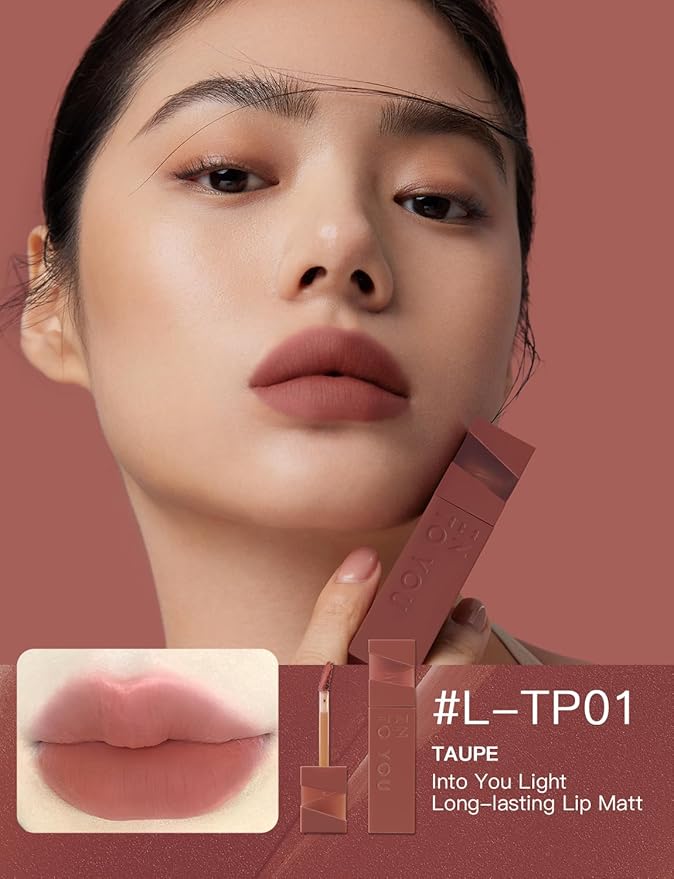INTO YOU Matte Velvet Lip Stain Long Lasting Waterproof Lip Gloss Makeup Moisturizing Lipstick for Women (L-Tp01)
