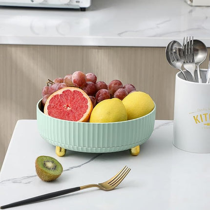 Anyoifax Makeup Perfume Organizer Tray 360 Degree Rotating Lazy Susan Skincare Lotion Organizer Spinning Cosmetics Storage for Dresser, Vanity, Bathroom Countertop, Small Light Green