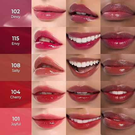 Laka Fruity Glam Tint Mini Set, 5pc Lip Tint Gift Set for Women, Valentine's Day Gifts, Hydrating & Glowy Finish, Lightweight & Transfer-proof Stain, K-Beauty