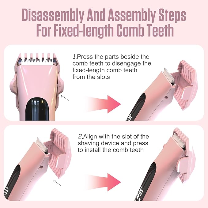 2 in 1 Bikini Trimmer for Women Dual Head Electric Shaver,IPX7 Waterproof Wet & Dry, Painless Shaver for Body Face Private Area Pink