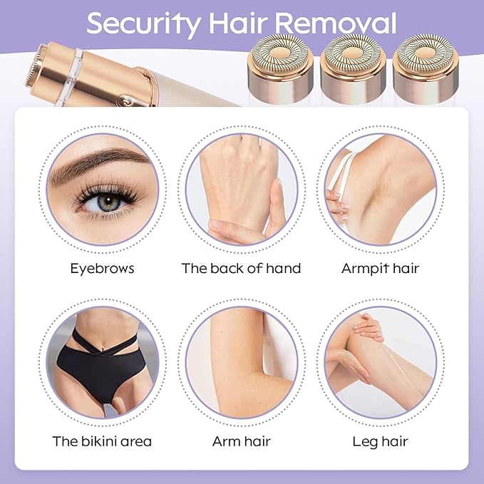 Replacement Heads for Flawless Replacement Heads,Generation 3 Replacement Heads Compatible with New Finishing Touch Flawless Facial Hair Remover,Dual Blades for Flawless Replacement Heads Gen 3,4Pcs.