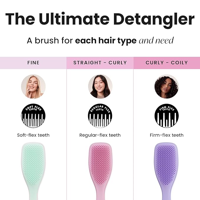 Tangle Teezer Ultimate Detangler Brush for Wet & Dry Hair, Eliminates Knots & Reduces Breakage for All Hair Types, Amazon Exclusive Rosebud