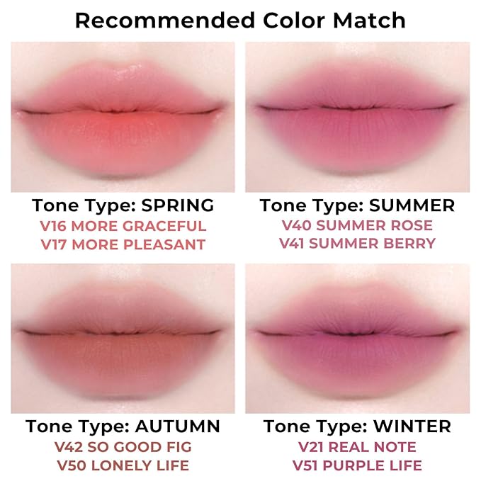 BBIA Last Velvet Tint NEW - Soft Creamy Matte Finish Lip Stain, Blur Effect & Velvety Texture, Long-Lasting, High Pigment, Non-Drying, Vegan, Korean Lip Makeup (V41 SUMMER BERRY, Pack of 1)