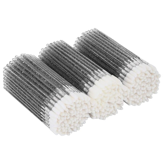 tifanso 300 PCS Lip Brush, Disposable Makeup Applicators, Lip Gloss Brush Lipstick Applicator Wands, Makeup Tool Kits Beauty Cosmetic (Crystal Black)