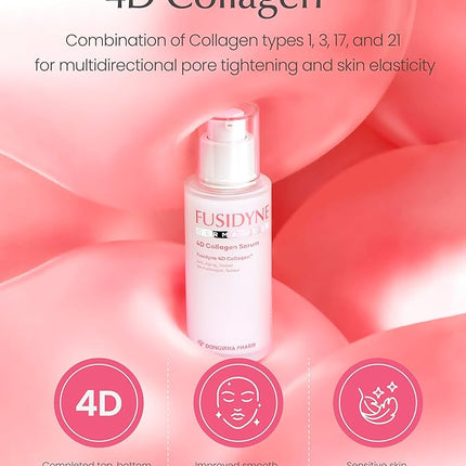 Derma Pore 4D Collagen Serum (1.69 fl. oz) Hydrating Peptide Serum for Minimizing the Appearance of Pores, Skin Firming & Radiant Skin, Makeup Prep, Korean Skincare