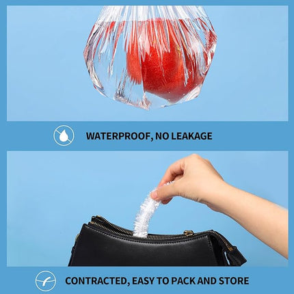 LEOBRO Large Disposable Shower Cap, 100PCS Shower Cap, Plastic Shower Caps for Women Disposable, Clear Thick Plastic Caps for Hair Treatment, Large Size 20.5 INCH