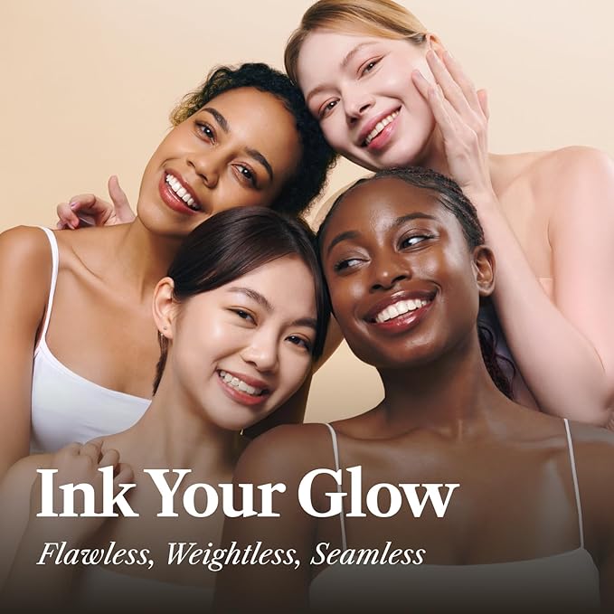 THE FACE SHOP Ink Lasting Liquid Foundation, Full Coverage, 72‑Hour Wear Semi‑Matte Finish, Makeup with Bakuchiol, W310 Caramel, 0.84 Fl. Oz.