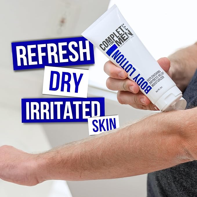 Body Lotion for Men, for Dry Skin: Non-Greasy Hand & Body Moisturizer with Shea Butter, Aloe Vera, 24 Hour Hydration, Mens Lotion for Dry Skin