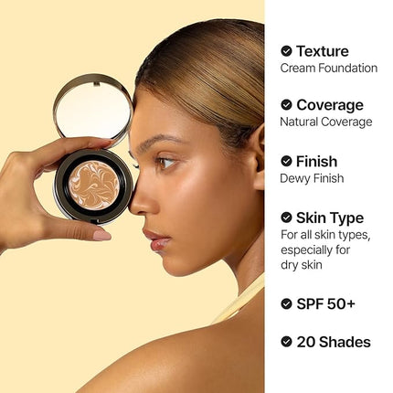 [Vegan] AGE20'S Signature Essence Pact | Pack of 1 | 33N HAZELNUT | Korean Cushion Foundation | Cream Foundation, Dewy & Glow Finish, Natural Coverage, SPF 50+
