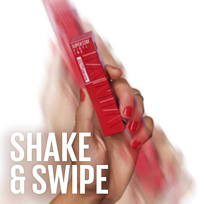 Maybelline Super Stay Vinyl Ink Longwear No-Budge Liquid Lipcolor Makeup, Highly Pigmented Color and Instant Shine, Unrivaled, Berry Burgundy Lipstick, 0.14 fl oz, 1 Count