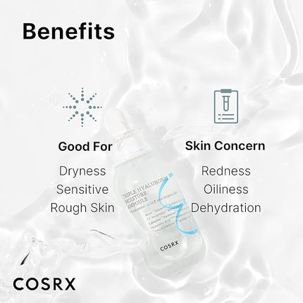 COSRX Hydrium Triple Hyaluronic Moisture Ampoule, 40ml / 1.35 fl.oz | Hyaluronic Acid Viscous Serum | Korean Skin Care, Animal Testing Free, Paraben Free