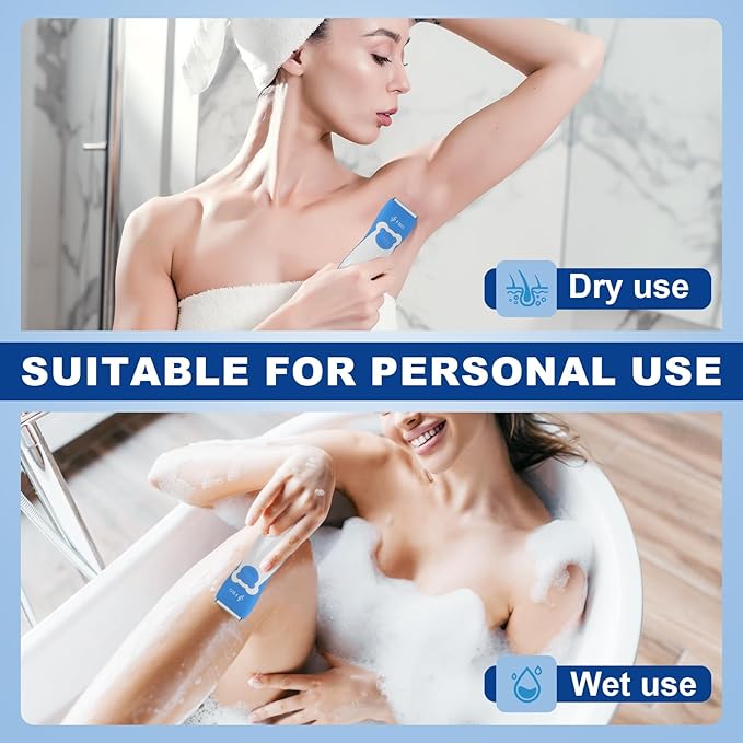 FBO Body Hair Trimmer Bikini Trimmer Electric Shaver - Rechargeable Electric Shaver - lPX7 Waterproof (Blue)