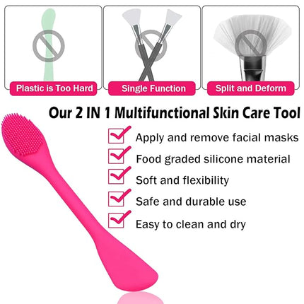 Silicone Facial Cleansing Brush Pores Cleaner,Remove Blackhead,Remove Acne,Face Massager,Applicator,Spatula,Mud Mask,DIY,Cream,Face Washing Clean,Body Lotion