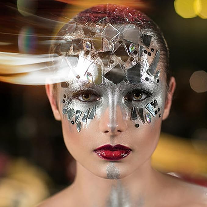 MEICOLY Metallic Silver Face Body Paint for Tin Man Makeup,2.37Oz Large Tube Water Based Full Body Paint for Adults and Kids,Pro Silver Face Paint for Halloween SFX Special Effects Cosplay Makeup