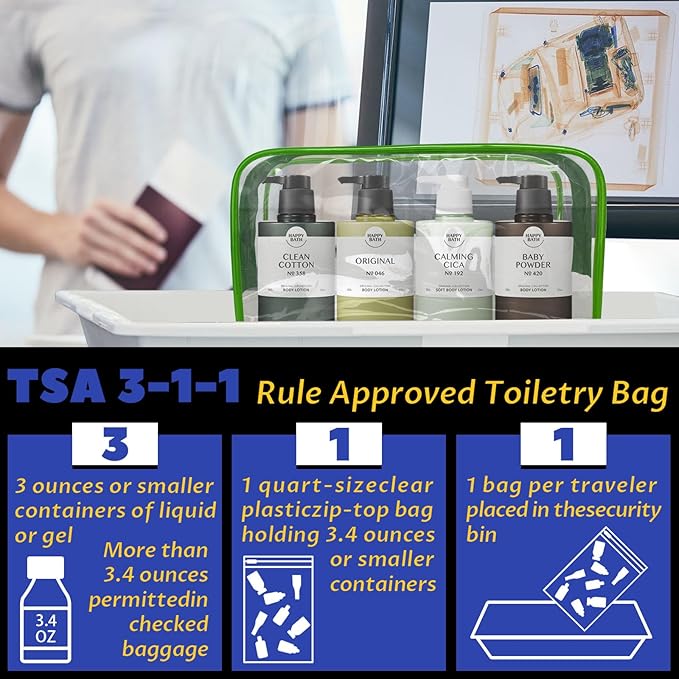 16 Pieces Clear Makeup Bag PVC Zippered Clear Toiletry Carry Pouch Portable Cosmetics Bag Waterproof Makeup Bag Vinyl Plastic Organizer Case for Travel Vacation Bathroom (Green-M)