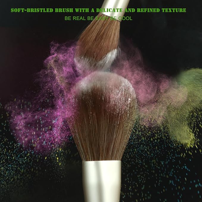 14 Pcs Makeup Brush Set, Cosmetic Brushes for Foundation, Concealer, Eyeshadow, Blush, Powder & Contouring, Professional Beauty Makeup Tools for Women & Beginners(Mint Green)