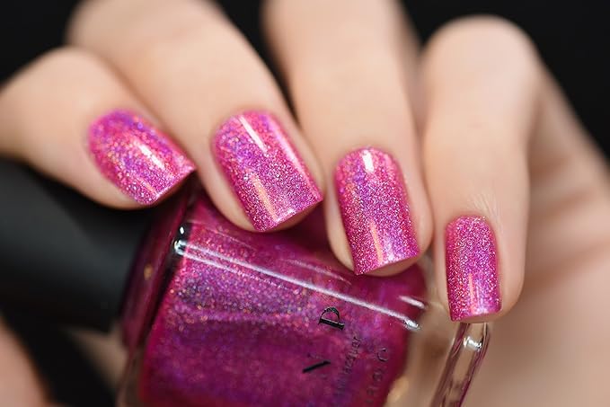 ILNP Paige - Berry Pink Holographic Nail Polish