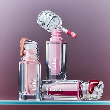 Laka Maxi Glayer Tint 3.8g/0.13oz, Glass Layer of Gloss, Ultra Glow & Vivid Layerable Pigments, High Shine Lip Oil, K-Beauty (#604 Misty)