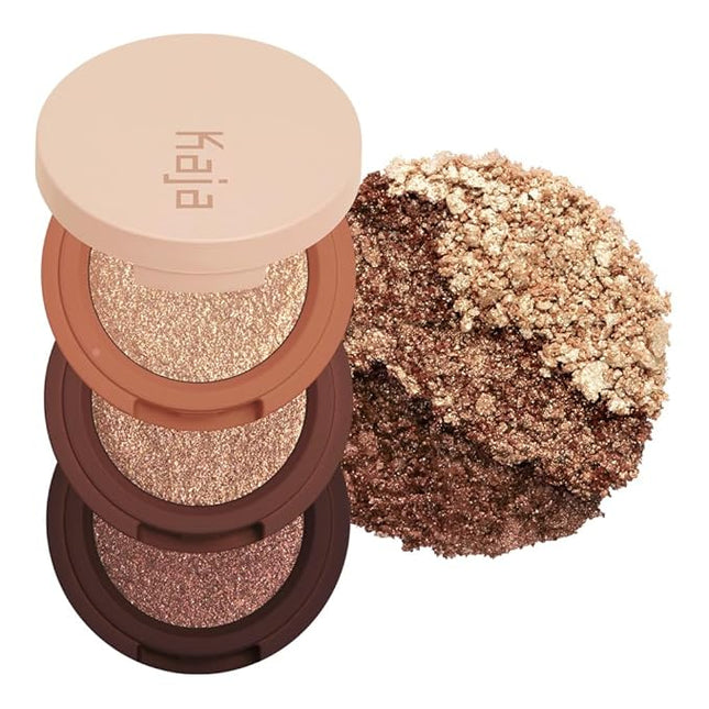 Kaja Eye Bento Collection - Bouncy Eyeshadow Trio | Gilded Bronze Tones, Travel Size, 03 Toasted Caramel, 2019 Allure Best of Beauty Award, 0.03 Oz
