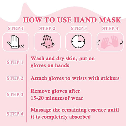 Hands Mask Moisturizing Gloves, 6PCS Hydrating Hand Peel Masks Exfoliating Gloves for Dry, Cracked, Rough, Aging Hands, Lightweight Soft Hands Mask Moisturizer Gift Set for Women Men (B)