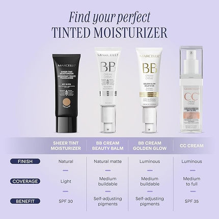 Marcelle BB Cream Beauty Balm, Light to Medium, Tinted Moisturizer, Skin Enhancer, Lightweight, Hydrating, Hypoallergenic, Non-Comedogenic, Fragrance-Free, Paraben-Free, Oil-Free, Cruelty-Free, 45 mL