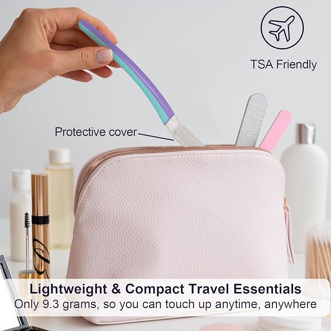 Dermaplane Razor - Facial Razor for Women - Dermaplaning Tool, with 19 Microblades for Face, Peach Fuzz Remover, Remove Facial Hair for Smoother Skin and Perfectly Shape Brows, Wisteria