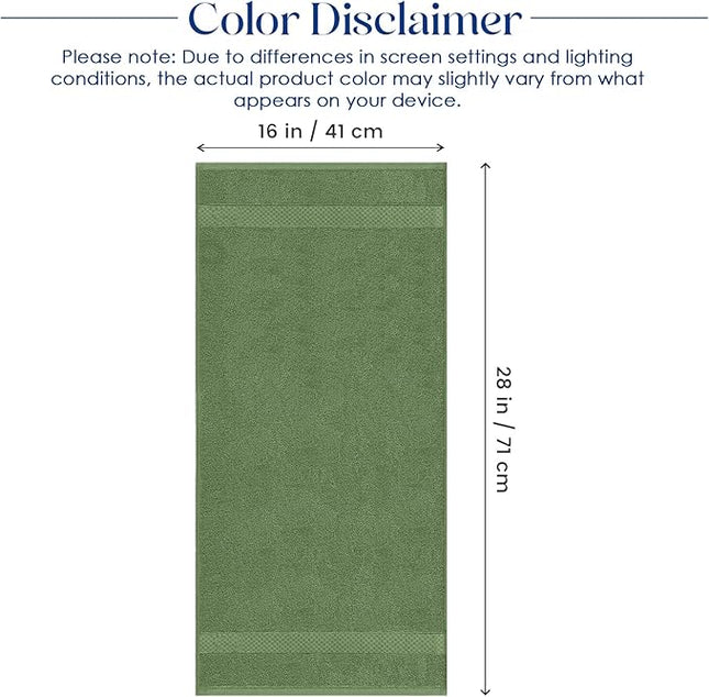 DAN RIVER Luxury Hand Towel – Soft, Absorbent, Quick-Drying, Premium Cotton Towel, Perfect for Everyday Use, 16x28 Inches - Sage Green