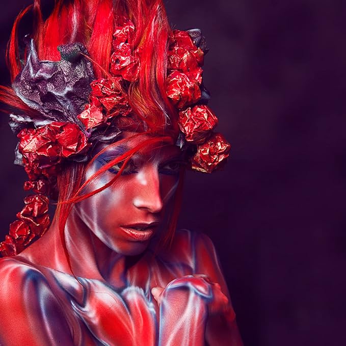 MEICOLY Devil Red Face Body Paint,30g/1.05oz Water Based Washable Full Body Paint,Face Paint for Halloween SFX Clown Red Makeup,Single Face Painting for for Adults and Children