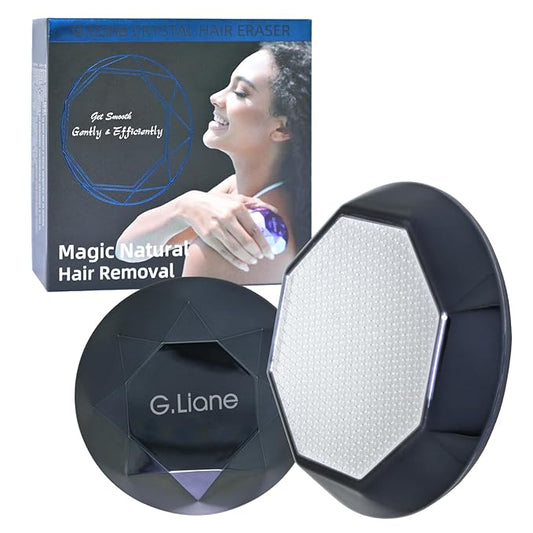 Crystal Hair Eraser,Painless Nano Hair Remover Exfoliation,Gentle and Efficient Glass Hair Removal Device Without Waxing,Natural Epilator for Women and Men(Diamond Black)