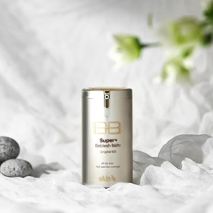 SKIN79 Super+ Beblesh Balm, Original B.B, Gold, 40 ml US Version - K Beauty Flawless Radiant Base Foundation Makeup Instant Blemish Cover Tinted Moisturizer Natural 21 color