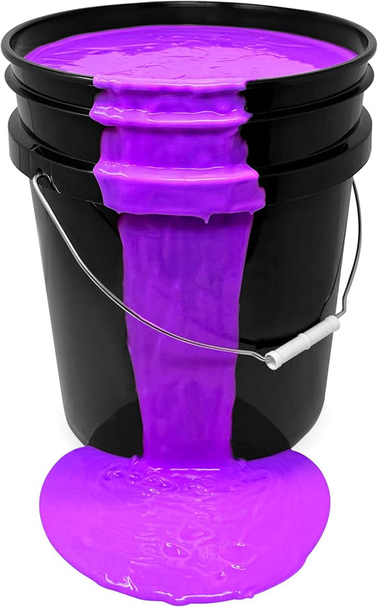 milo UV Neon Purple Washable Party Paint | 5 Gallon Bucket | Bulk Fluorescent Party Paint for Rave, Events, Concerts | Glows UV in Black Light | Made in USA | Safe for Skin, Washable, and Non Toxic