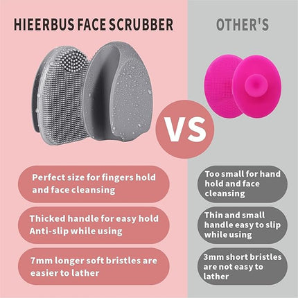 Silicone Face Scrubber,2 Pack Face Scrubber for Women Men, Manual Face Exfoliator Brushes Scrubber,Facial Cleansing Brush for Exfoliating Blackhead Remover Acne Pore Cleansing Massaging