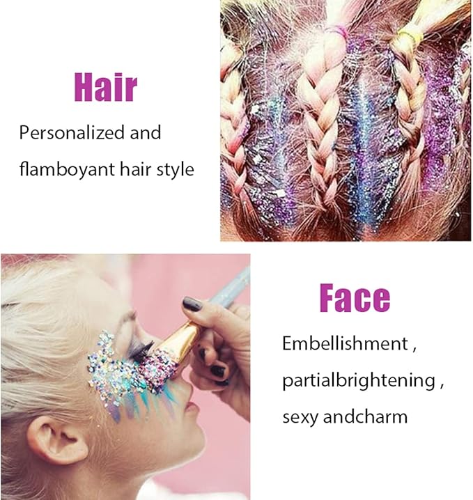 MEICOLY Chameleon Sunset Red Body Glitter,Chunky Glitter Paint,Color Changing Mermaid Face Glitter Gel,Holographic Glitter Sequin for Face Body Hair,Halloween Festival Party Glitter Makeup,50ml