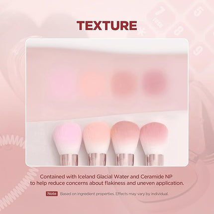 lilybyred Luv Beam Blur Cheek | Heart-Shaped Korean Powder Blush, Silky Texture, Lightweight, Soft Blurring Matte Finish, Long-Lasting, Natural Flush, Cozy Cotton Scent (02 Blurry Peach)