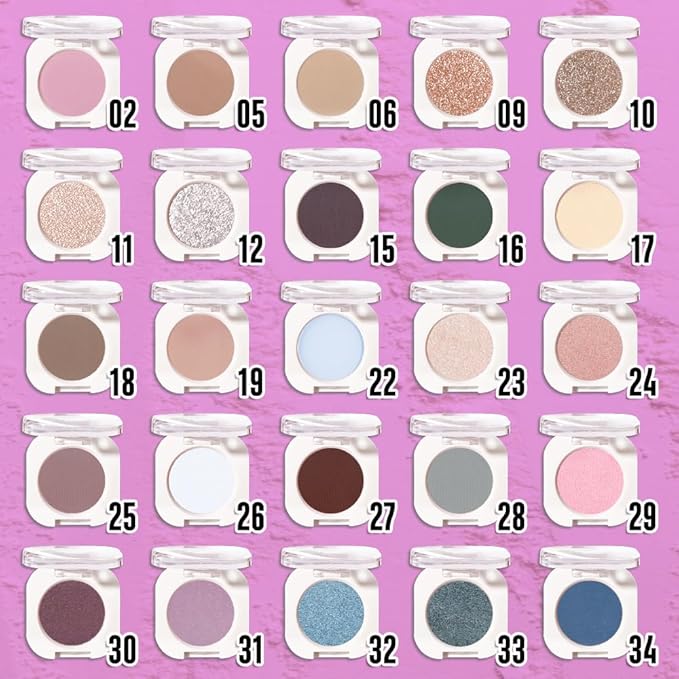 Single Matte Eye Shadow Palette Makeup, Violet Purple Eyeshadow for Women Halloween Birthday Party Wear, Monochrome Eye Shadow Makeup, Pigmented Waterproof Sombras Para Ojos, 31