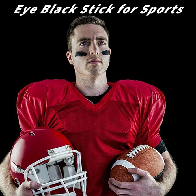 MEICOLY 3PCS Black White and Red Face Body Paint Stick,Waterproof Eye Black Baseball Softball Football,Face Paint Stick for Halloween SFX Cosplay Clown Skeleton Zombie Makeup