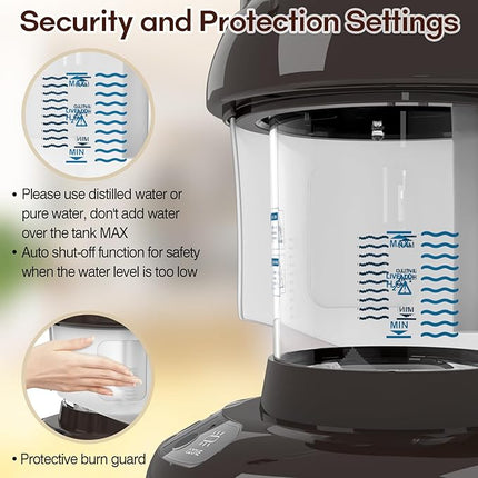 Hair Steamer Kingsteam 2 in 1 Ozone Facial Steamer, Design for Personal Care Use at Home or Salon Barber (Coffee)