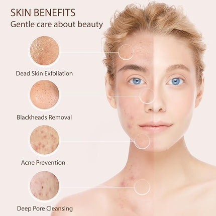 Facial Cleansing Brush Face Scrubber Exfoliating Cleaning Skin Care Cleanser Wash Women Girls Electric Beauty Powered Exfoliator Skincare Spin Tools Scrub Washer Self Care by VISOFO (Amethyst)