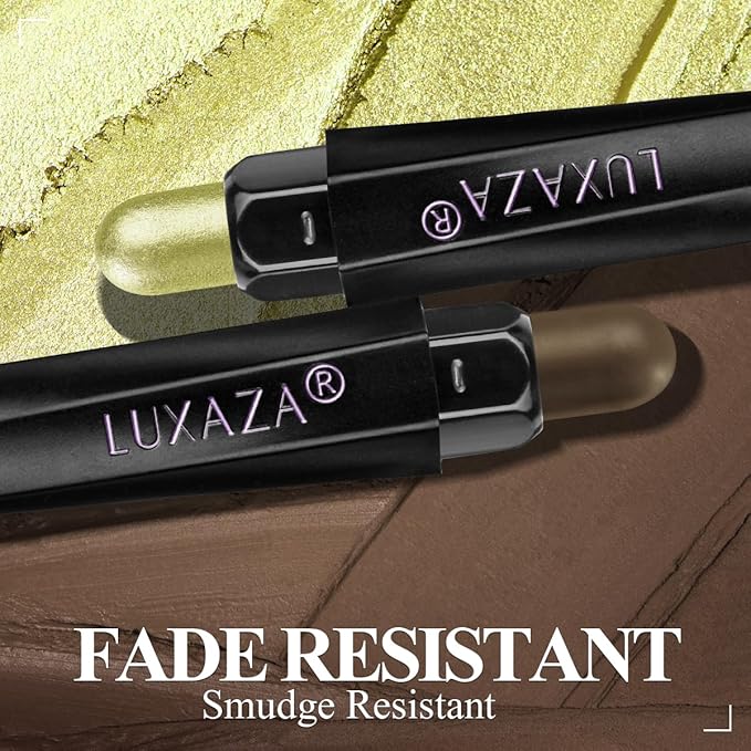 6PCS Cream Eyeshadow Stick Makeup Sets,Green Eye Pencil, Metallic And Matte Shimmer Eye Shadow Eye Brightener Stick Pencil Crayon, C01-Fireflies Light