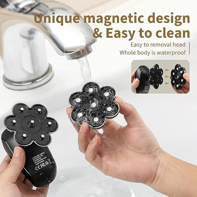 Head Shavers for Bald Men: 5-in-1 Electric Razor - IPX7 Waterproof Shaving Grooming Kit for Balder - Turbo Speed & Precision Blades (Gold)