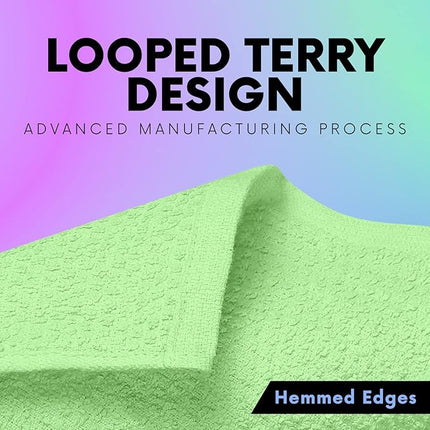 Elaine Karen Multicolored Body Wash Cloths Cotton Washcloths 8 Pack Cotton wash Cloths for Showering, Face Towels Cotton, Rags for Body - Soft and Absorbent - Wash Cloths for Body, 12 x 12 Inches