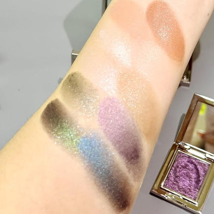 K'APEINE Dark Brown Glitter Eyeshadow, Single Highlighter Eyeshaow Ultra Sparkling Metallic Eye Shade High Pigment Makeup Palette Blendable Eyes Glitter for Everyday Special Occasions (0.141 oz)-06#