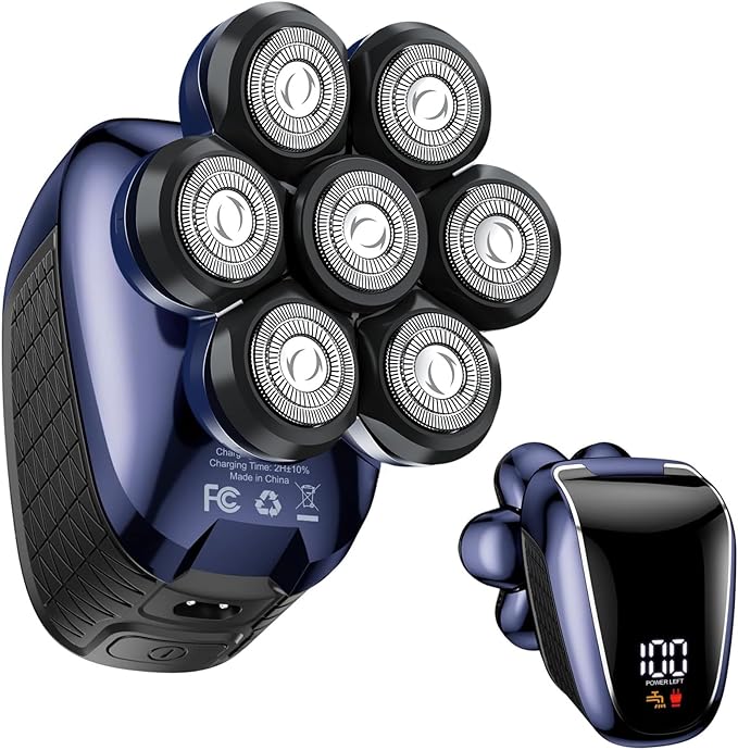 Head Shavers for Bald Men: 5-in-1 Electric Razor - Waterproof Wet Dry Shaving - Professional Grooming Kit for Balder - Rechargeable Head Shavers for Face/Beard