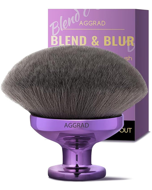 Ultra Large Body Makeup Brush Self Tanner Kabuki Foundation Brush for Leg Face Makeup, Back Lotion Sunscreen Applicator Self Tanning Bronzer Blending Brush for Beauty Body Coverage Perfector, Violet