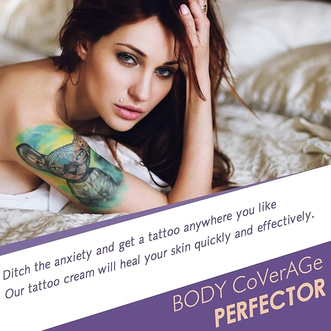 Body Coverage Perfector Foundation, Waterproof Tattoo Cover Up Makeup, Moisturizing Leg and Body Concealer
