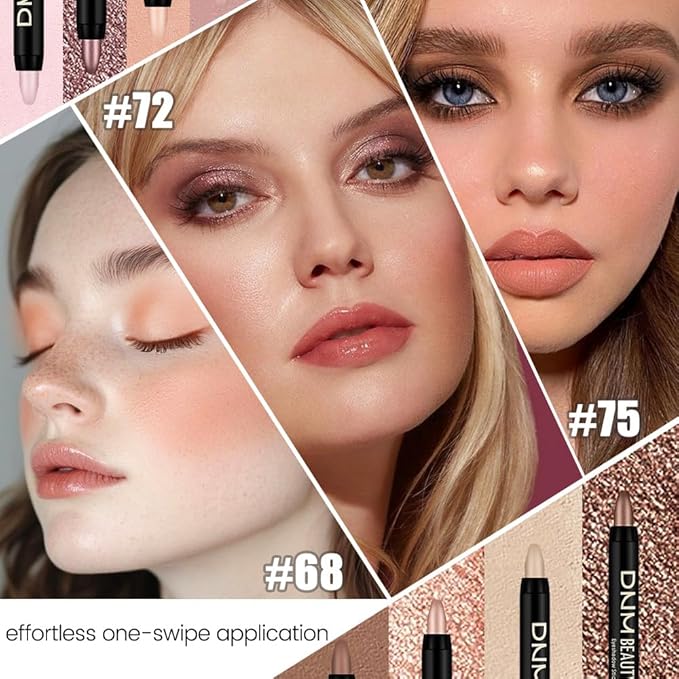 8Pcs Cream Eye Shadow Sticks Makeup for Women, Matte Shimmer Eyeliner Pencil Eyeshadow Brightener Stick for Eyes, Waterproof Eyeshadow Applicator Blendable sombras para ojos Set11#